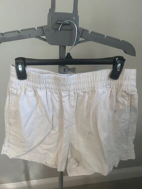 Old Navy White Linen blend Elastic-Waist Shorts